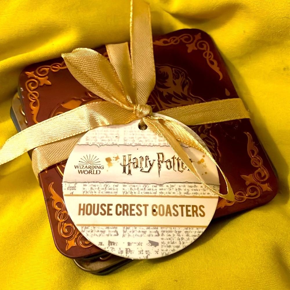 Harry Potter coasters (House Crest) set of four.   Brand new!
